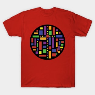 Stained Glass Window Rainbow Circles T-Shirt